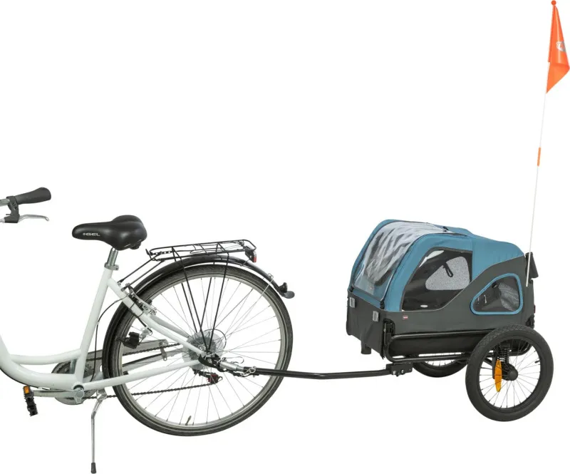 Fahrrad-Anhänger M blau grau